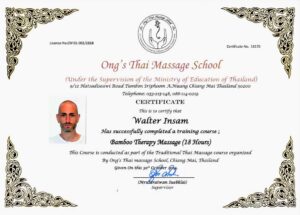 certificato Bamboo Therapy