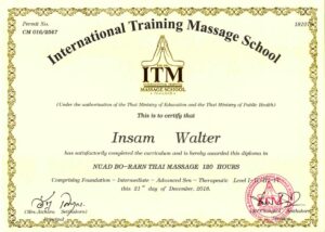 certificato thai massage lv I-II-III-IV