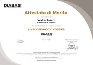 attestato di merito Linfodrenaggio Vooder