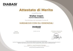 attestato di merito Oli Essenziali